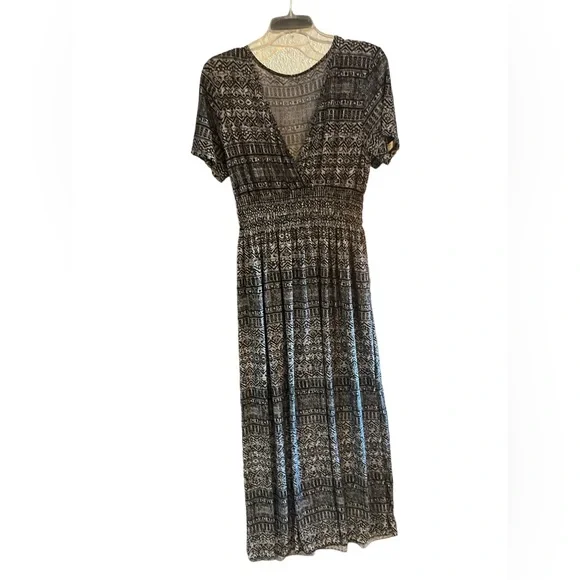 grey boho maxi dress Buy Plus Size Grey Boho Art Maxi Dress Online For Women main image 0